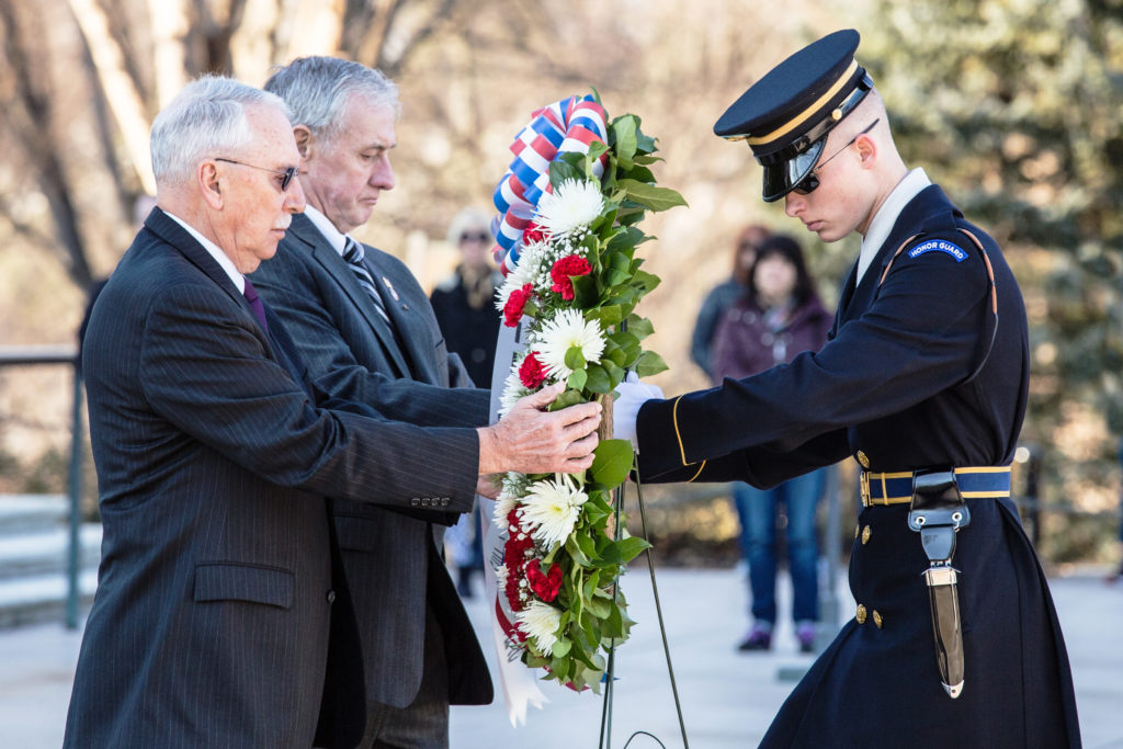 GEN Fred Franks and CSM Harold Shrewsberry: wreath laying at the Tomb of the Unknowns